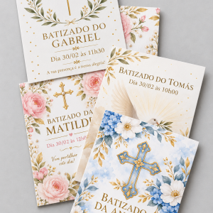 Convites de Batizado Personalizados | Pequeno